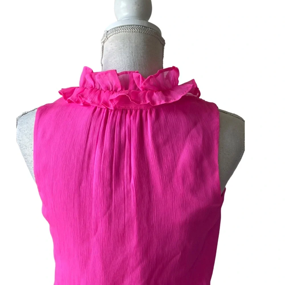 J.Crew Fuchsia pink sleeveless blouse 100% silk top